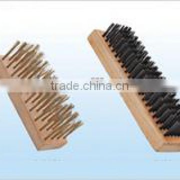 wooden handle wire brush block handle steel wire brush block handle