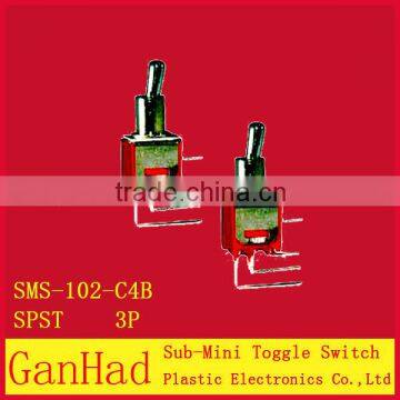 3 pin Sub mini toggle switch 3-wayand 2-way.ON OFF ON&ON OFF