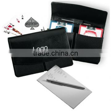 Top Quality PU Leather Playing Cards Gift Set