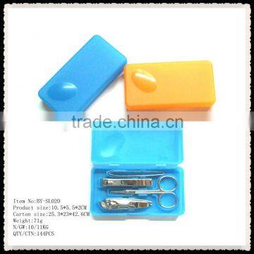 carbon steel plastic manicure set