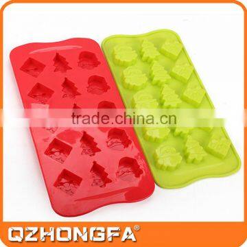 Popular new design fashion christmas tree silicone cup cake mold made in china