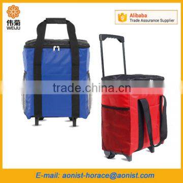 Good Quality 600D Polyester Trolley Cooler Bag With 4 Wheels Quality Choice photo-3