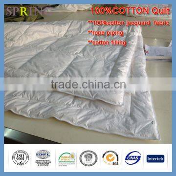 100%cotton quilt with cotton case and cotton filling natural quilt