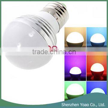 E27 3W RGB LED Light Bulb 85-265V