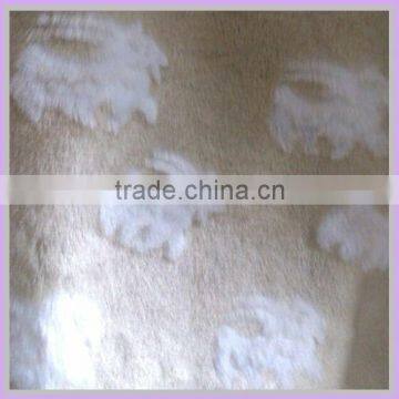 Acrylic 16mm Jacquard white sheep short pile faux fake fur fabric China suppier