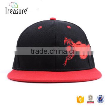 embroidery flat bill snapback cap