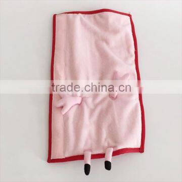 OEM Factory Soft Baby Toy Pink Rattle , Plush Pink Wrist Rattle photo-2