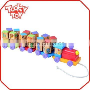 For Crafts Samll Playing Learning Arabic Numeral Wooden Train Letters