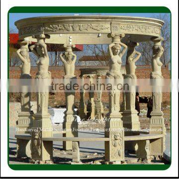 Outdoor large garden marble statue gazeboes