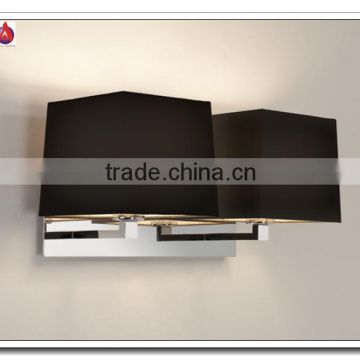 double black fabric shade wall night lamp for bedroom use MB920-2