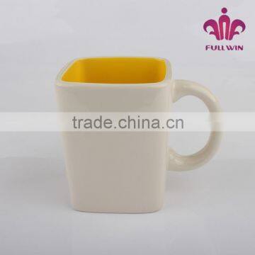 White Ceramic Mug Ceramic Fondue Mug photo-3