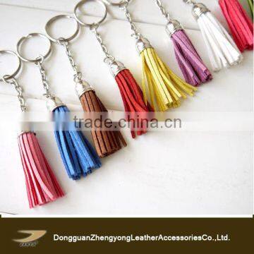 whosale colorful fancy pu tassel keychian different colors are available