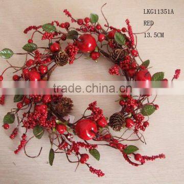 2015 New Artificial Flower 5" Christmas Decoration Polyfoam Berries Wreath