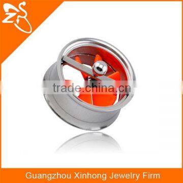 TP01164 spinning fan stainless steel ear plugs wholesale jewelry