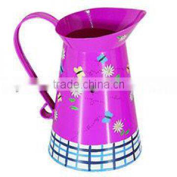 Garden water can metal flower planter pot galvanized spray bucket