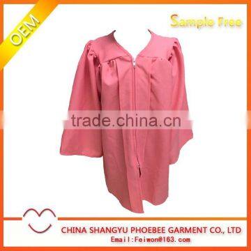 Matte high quality children graduation gown for kids