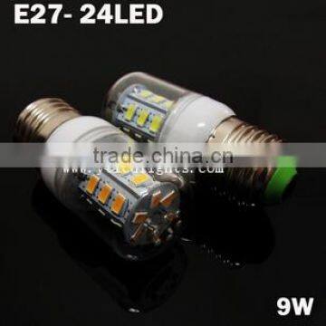 E27 led corn bulb light corn led e27 5W 24pcs 5730 leds 220~240VAC/110VA corn lamp high quality 3 years warranty