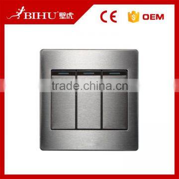 Excellent Quality BIHU Light Switch 3 Gang 2 Way Light Switch With Night Light photo-4