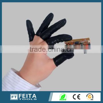 Cheap Disposable Nitrile Latex Black ESD Finger Stall for wide use