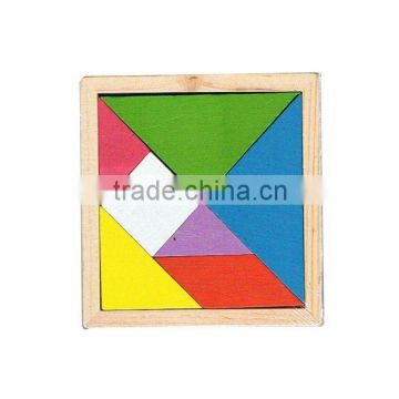 Wooden Tangram educational toy with promotion