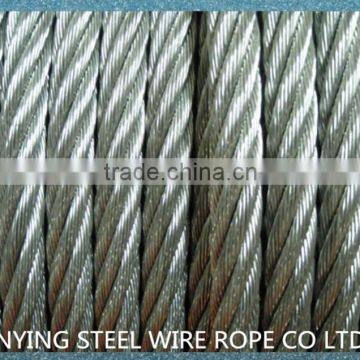 Competitve Price!Glavanized steel cable/316 stainless steel wire rope