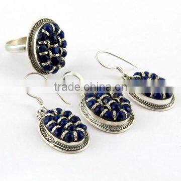 Trade Secret !! Lapis 925 Sterling Silver Jewelry Set, Silver Jewelry, Gemstone Silver Jewellery