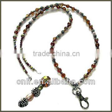 Fashion Cute id Badge Holder Beaded Lanyard for Girls