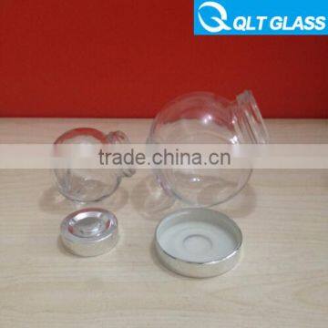 High quality wholesale flat drum glass honey jar glass condiment bottle with metal lid