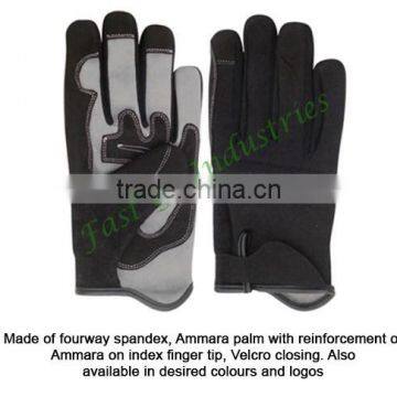 White & Black Mechanic Gloves