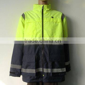 Hi Vis workwear Far Infrared Heated Waterproof Winter Work Jackets