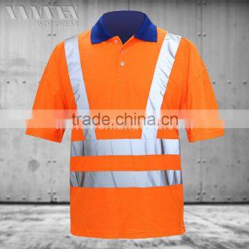 EN471 high visibility workwear polo shirt