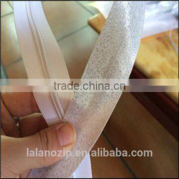 NO.5 Closed End Nylon Zipper Rolls Sparking White Zipper photo-6