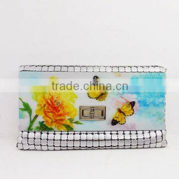 Hot!! aluminium mesh 3D effect clutch bag