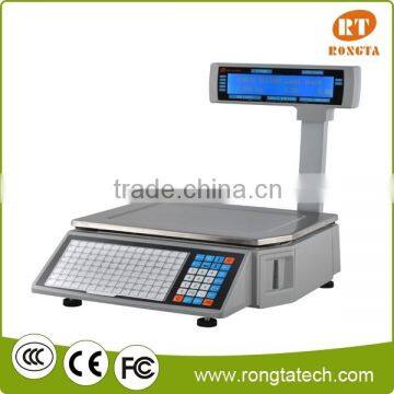 30kg electronic weighing lable printing scale with double LED display..