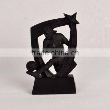 Female soccer resin trophy award