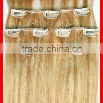 100 human hair fashion 30 inch hair extensions clip in full head clip in extension