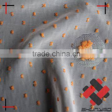 wholesale polyester polka dot Chiffon fabric cationic jacquard cutting flower Georgette for fashion girl dress