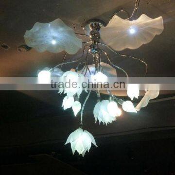 hand blown art glass chandelier xo-20140918 and crystal chandelier
