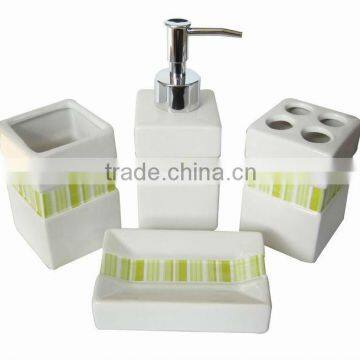 bathroom set soap dish cup toothbrush holder liquid soap dispenser