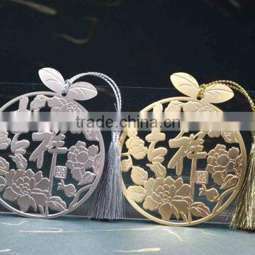 wholesale book mark/sliver hollow out metal book mark