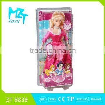 2015 New !Eco-friendly PVC Six princesses Barbie Doll(6 model mixed)