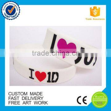 Customized cheap logo wholesale free silicone bracelet