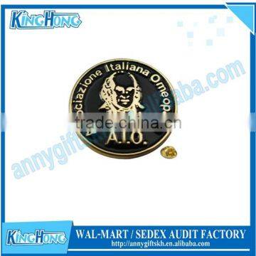 Promotional round custom metal masonic lapel pin