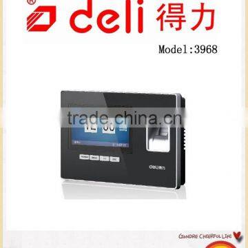 Deli Plug in card time clock fingerprint attendance 4.3 inch