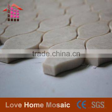 2016 Hot Sale Marble Lantern Mosaic Tiles,beige Polished Marble Flooring Tile photo-2