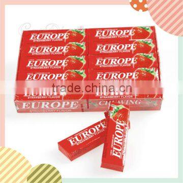 EUROPE STRAWBERRY FLAVOURED CHEWING GUM