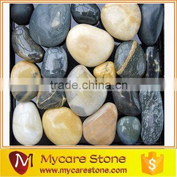 Park decoration high polished cheap colorful stone