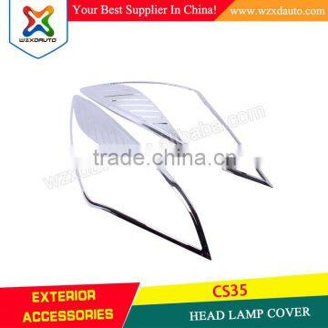 HOT SALES 4 DOOR ABS CHROME HEAD LAMP COVER HEADLIGHT COVER FOR CHANA CHANGAN CS35 2013 2014 2015