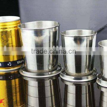 180ml Stainless steel foldable cups with 3 sections