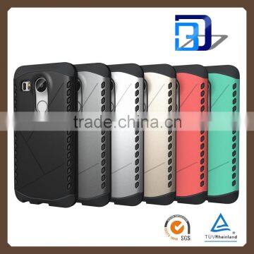 Wholesale Popular heavy duty armor TPU+PC 2 in 1 case hard case for google nexus 5X fast delivery